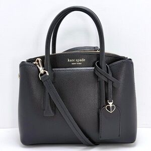 Kate Spade New York Saffiano Leather Small Satchel Black Top Handle Crossbody